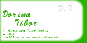 dorina tibor business card